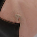 BALLY Tote Bag Leather Pink Dark Brown Silver Auth bs22247-13