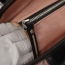 BALLY Tote Bag Leather Pink Dark Brown Silver Auth bs22247-17