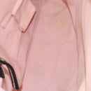 BALLY Tote Bag Leather Pink Dark Brown Silver Auth bs22247-19