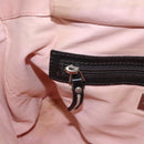 BALLY Tote Bag Leather Pink Dark Brown Silver Auth bs22247-22