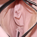 BALLY Tote Bag Leather Pink Dark Brown Silver Auth bs22247-23