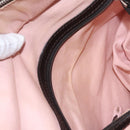 BALLY Tote Bag Leather Pink Dark Brown Silver Auth bs22247-11