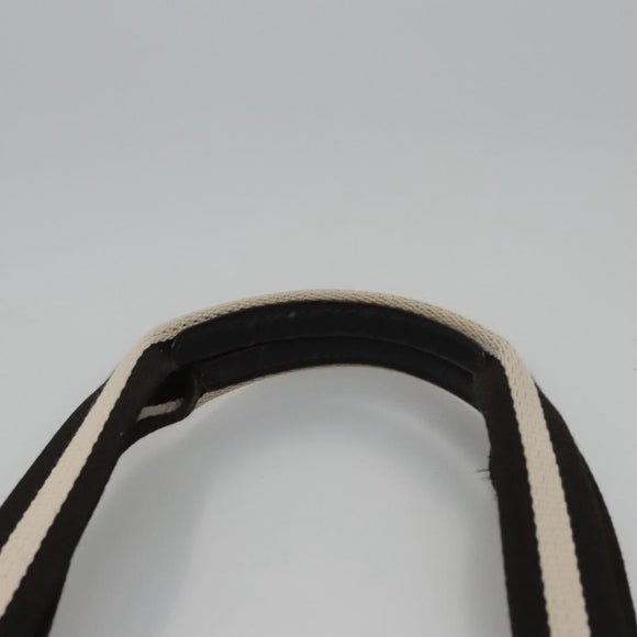 BALLY Tote Bag Leather Pink Dark Brown Silver Auth bs22247