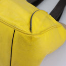 CELINE Hand Bag Leather Yellow Brown Silver Auth bs22250-15