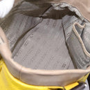 CELINE Hand Bag Leather Yellow Brown Silver Auth bs22250-11