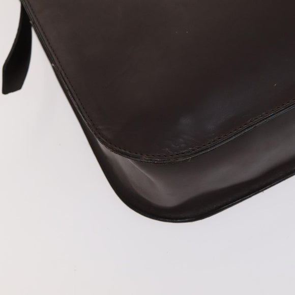 CHANEL Tote Bag Leather Brown Gold CC Auth bs22265