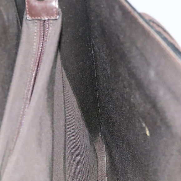 CHANEL Tote Bag Leather Brown Gold CC Auth bs22265