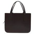 CHANEL Tote Bag Leather Brown Gold CC Auth bs22265-2