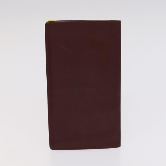 CARTIER Shoulder Bag Leather 3Set Red Auth bs22280