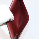 CARTIER Shoulder Bag Leather 3Set Red Auth bs22280-18