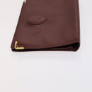 CARTIER Shoulder Bag Leather 3Set Red Auth bs22280-21