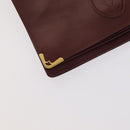 CARTIER Shoulder Bag Leather 3Set Red Auth bs22280-24