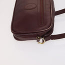 CARTIER Shoulder Bag Leather 3Set Red Auth bs22280-4