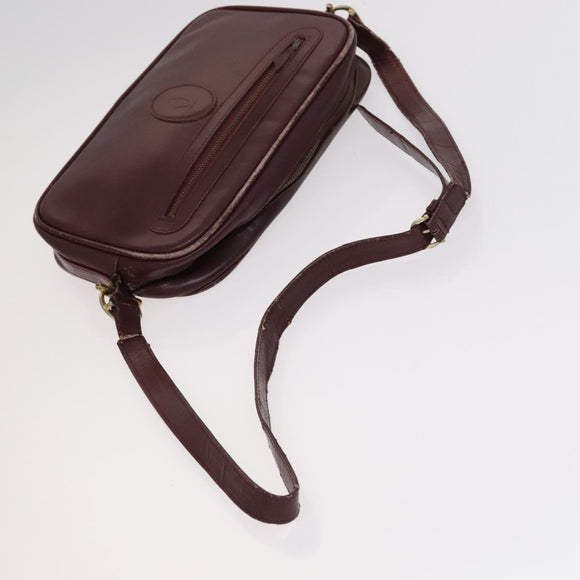 CARTIER Shoulder Bag Leather 3 Set Red Auth bs22280