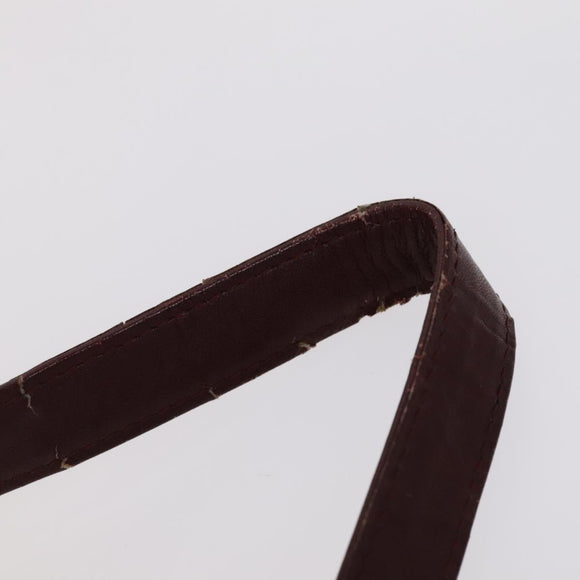 CARTIER Shoulder Bag Leather 3Set Red Auth bs22280