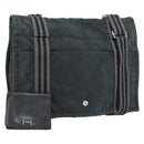 HERMES Wallet Shoulder Bag Canvas Leather 2Set Black Auth bs22282-1