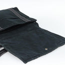 HERMES Wallet Shoulder Bag Canvas Leather 2Set Black Auth bs22282-11