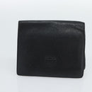 HERMES Wallet Shoulder Bag Canvas Leather 2Set Black Auth bs22282-18