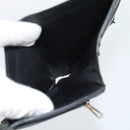 HERMES Wallet Shoulder Bag Canvas Leather 2Set Black Auth bs22282-24