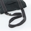 HERMES Wallet Shoulder Bag Canvas Leather 2Set Black Auth bs22282-6