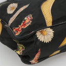 Salvatore Ferragamo Tote Bag Canvas Leather Black Gold Auth bs22290-14