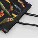 Salvatore Ferragamo Tote Bag Canvas Leather Black Gold Auth bs22290-6