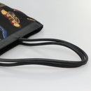 Salvatore Ferragamo Tote Bag Canvas Leather Black Gold Auth bs22290-7