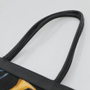 Salvatore Ferragamo Tote Bag Canvas Leather Black Gold Auth bs22290-8