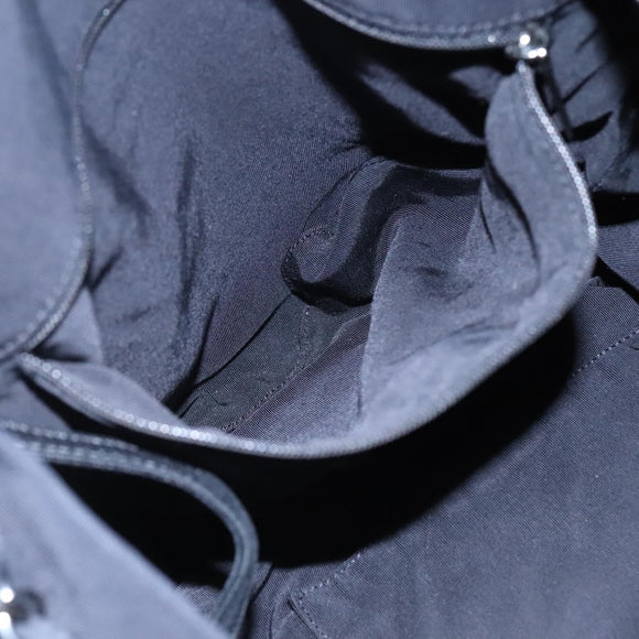 CHANEL Chain Tote Bag Canvas Navy White CC Auth bs22293