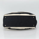 CHANEL Chain Tote Bag Canvas Navy White CC Auth bs22293-9