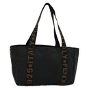 FENDI Tote Bag Canvas Black Auth bs22301-1