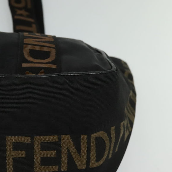 FENDI Tote Bag Canvas Black Auth bs22301