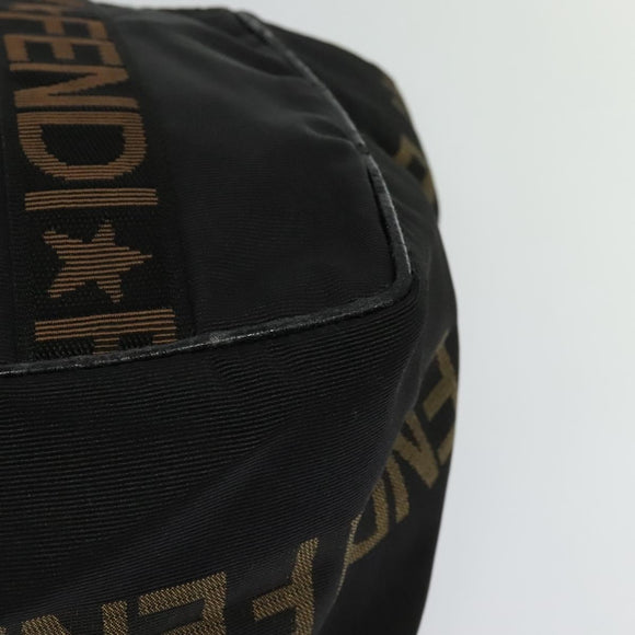 FENDI Tote Bag Canvas Black Auth bs22301