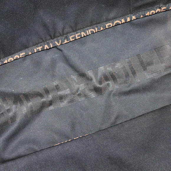 FENDI Tote Bag Canvas Black Auth bs22301