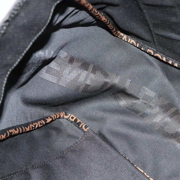 FENDI Tote Bag Canvas Black Auth bs22301