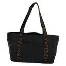 FENDI Tote Bag Canvas Black Auth bs22301-3