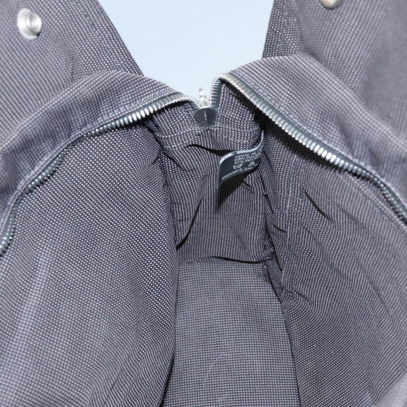 HERMES Her Line MM Tote Bag Canvas Gray Silver Auth bs22307