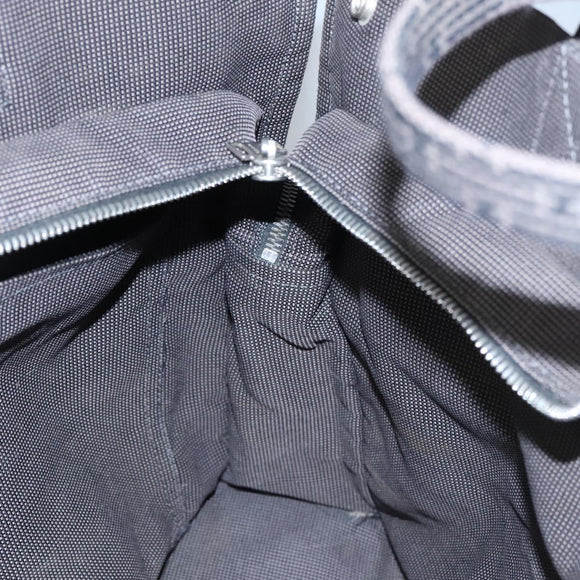 HERMES Her Line MM Tote Bag Canvas Gray Silver Auth bs22307