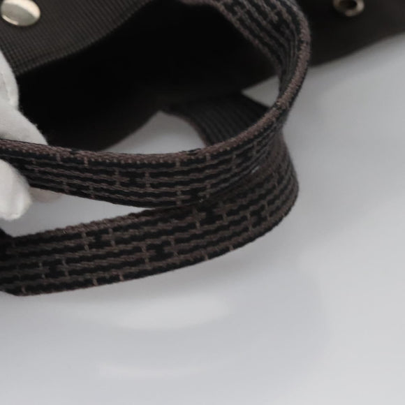 HERMES Her Line MM Tote Bag Canvas Gray Silver Auth bs22307