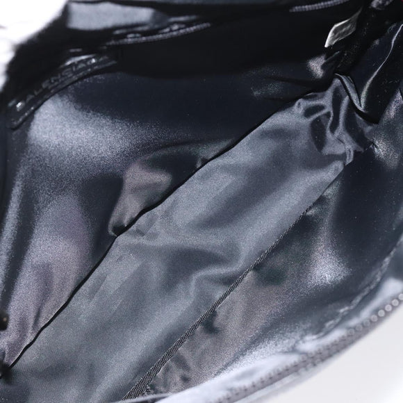 BALENCIAGA Clutch Bag Leather Black Auth bs22314