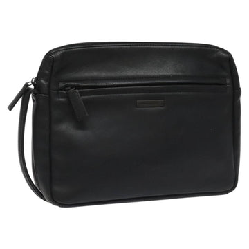 BALENCIAGA Clutch Bag Leather Black Auth bs22314