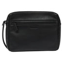 BALENCIAGA Clutch Bag Leather Black Auth bs22314-13