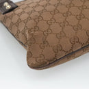 GUCCI GG Canvas Shoulder Bag Brown 257246 Auth bs22316-14