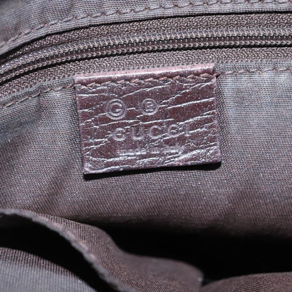 GUCCI GG Canvas Shoulder Bag Brown 257246 Auth bs22316