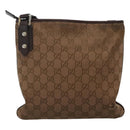 GUCCI GG Canvas Shoulder Bag Brown 257246 Auth bs22316-3