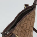 GUCCI GG Canvas Shoulder Bag Brown 257246 Auth bs22316-6