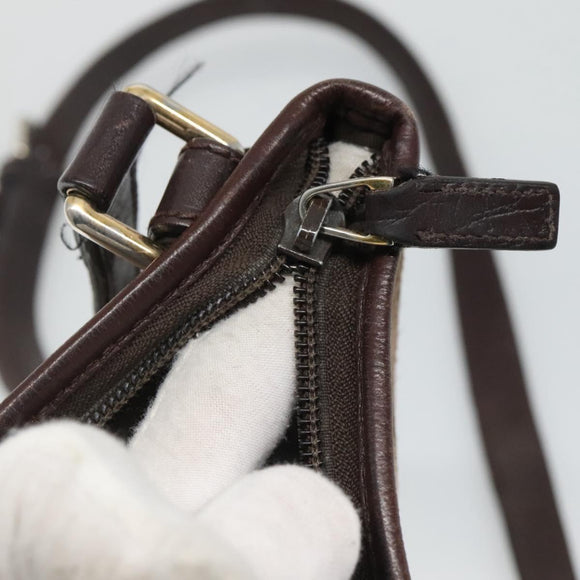 GUCCI GG Canvas Shoulder Bag Brown 257246 Auth bs22316