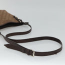 GUCCI GG Canvas Shoulder Bag Brown 257246 Auth bs22316-8