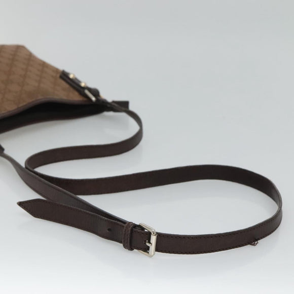GUCCI GG Canvas Shoulder Bag Brown 257246 Auth bs22316