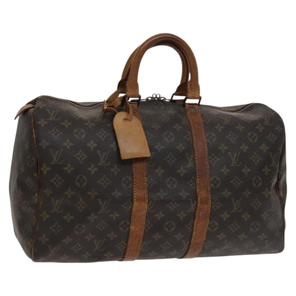 LOUIS VUITTON Monogram Keepall 45 Boston Bag M41428 LV Auth bs22332